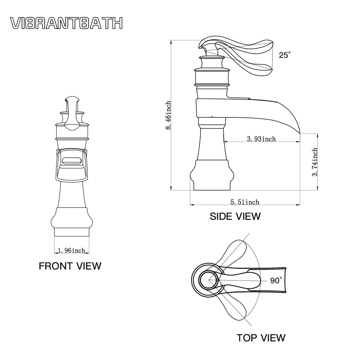 VIBRANTBATH Single Hole Bathroom Faucet with Drain Assembly & Reviews